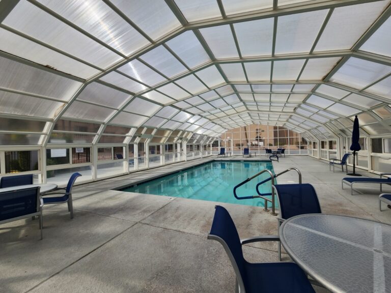 The Shadow's one of a kind pool with a retractable roof is a great choice on cooler winter days.