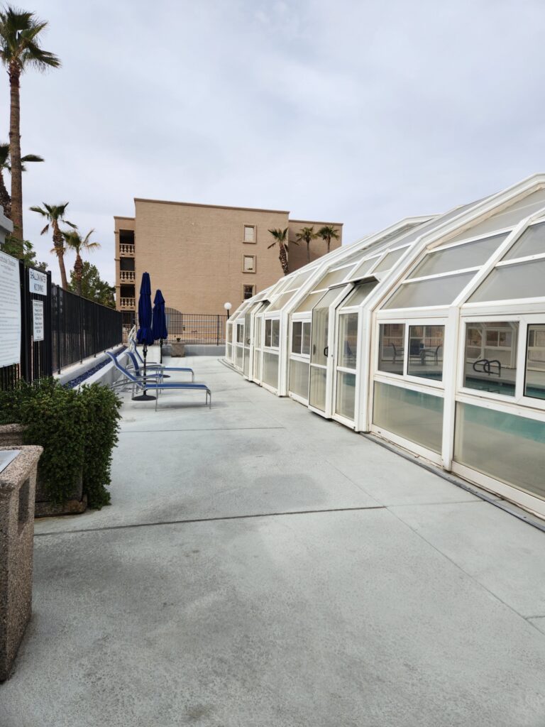 The Shadow's unique covered pool